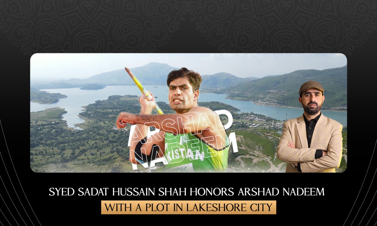 Syed Sadat Hussain Shah Honors Arshad Nadeem with a Plot in Lakeshore City